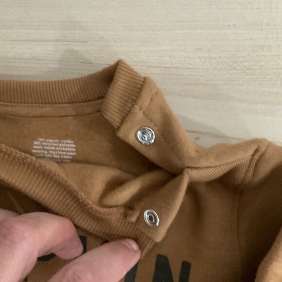 NWT!! Pumpkin Lightweight Sweatshirt Orange/Brown 3Month Old - Picture 4 of 6